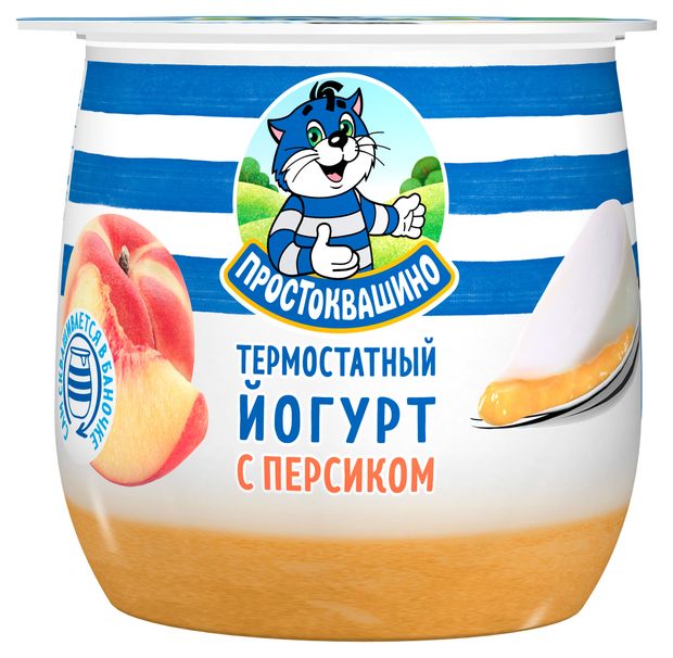 

Йогурт Простоквашино Персик двухслойный термостатный 3.4% БЗМЖ 160 г