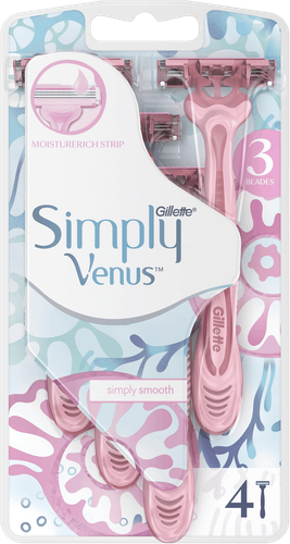 

Одноразовый станок для бритья Gillette Venus Simply 3 лезвия 4 шт.
