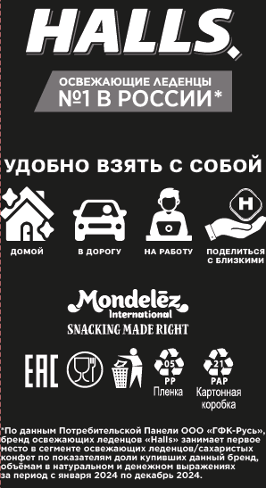 

Леденцы Halls Ментол экстра 69.4 г