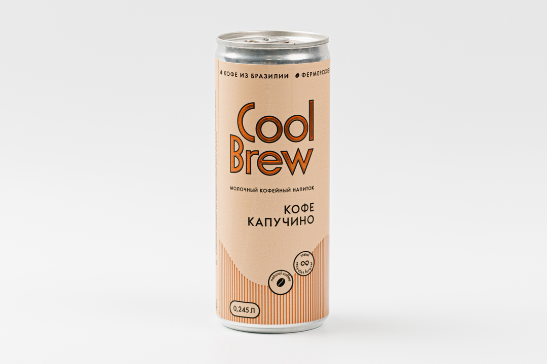 

Напиток молочный кофейный CoolBrew Кофе капучино массовая доля жира 2.5% 245 мл