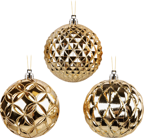 

Шар елочный Homeclub 8 см с декором пластик Арт. HP8001-4A01 в ассортименте