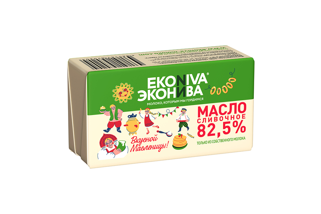 

Масло сливочное ЭкоНива 82.5% 180 г