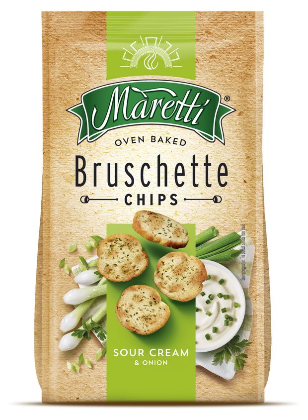 

Хлебные ломтики печёные Maretti со вкусом Сметаны и лука 70 г