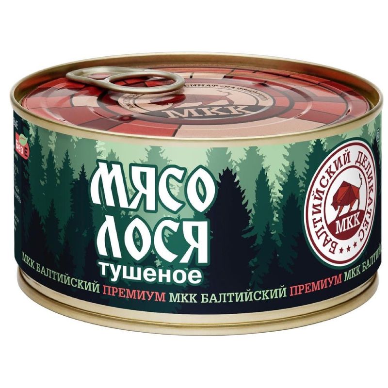 

Мясные консервы Балтийский деликатес мясо лося тушёное 325 г