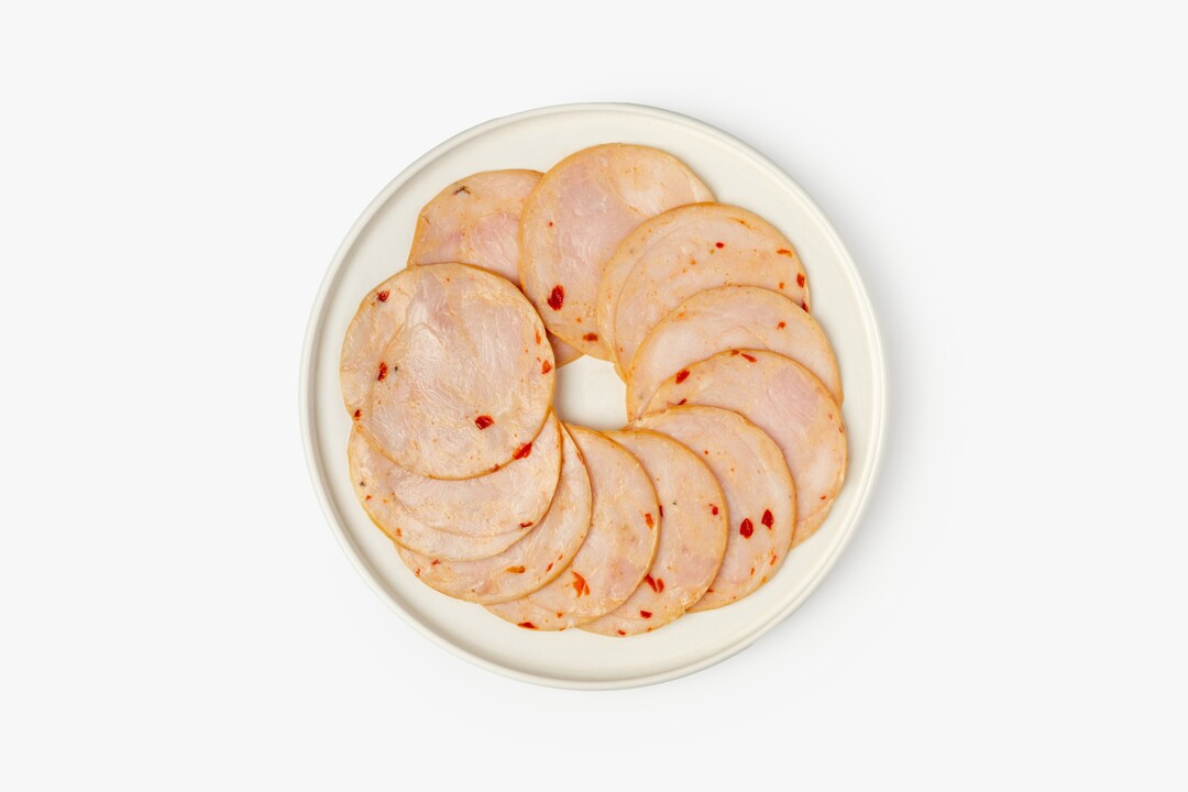 

Ветчина из грудки индейки с паприкой нарезка 150 г