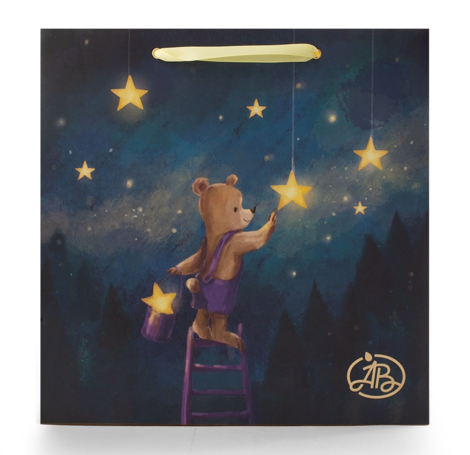 

Пакет подарочный «Азбука вкуса» Мишка звездочет 30х30х14 см