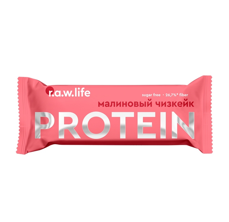 

Батончик протеиновый R.A.W.Life Protein Малиновый чизкейк 46 г