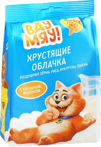 

Шарики хрустящие Вау Мяу! Хрустящие облачка c топленым молоком 150 г