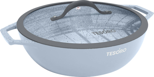 

Жаровня Tesoro Garda Induction total cyan с крышкой 3 л Арт. TGD0330tci