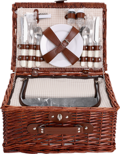 

Корзина для пикника Platinum choice на 4 персоны 40 х 30 х 20 см