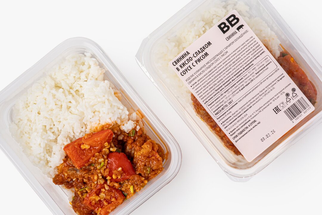 

Свинина ВкусВилл в кисло-сладком соусе с рисом 280 г