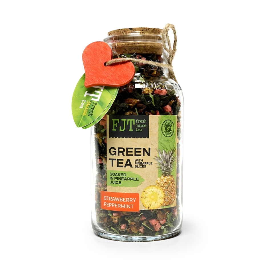 

Чай зеленый листовой Fjt с ананасом, клубникой и мятой 130 г, Россия
