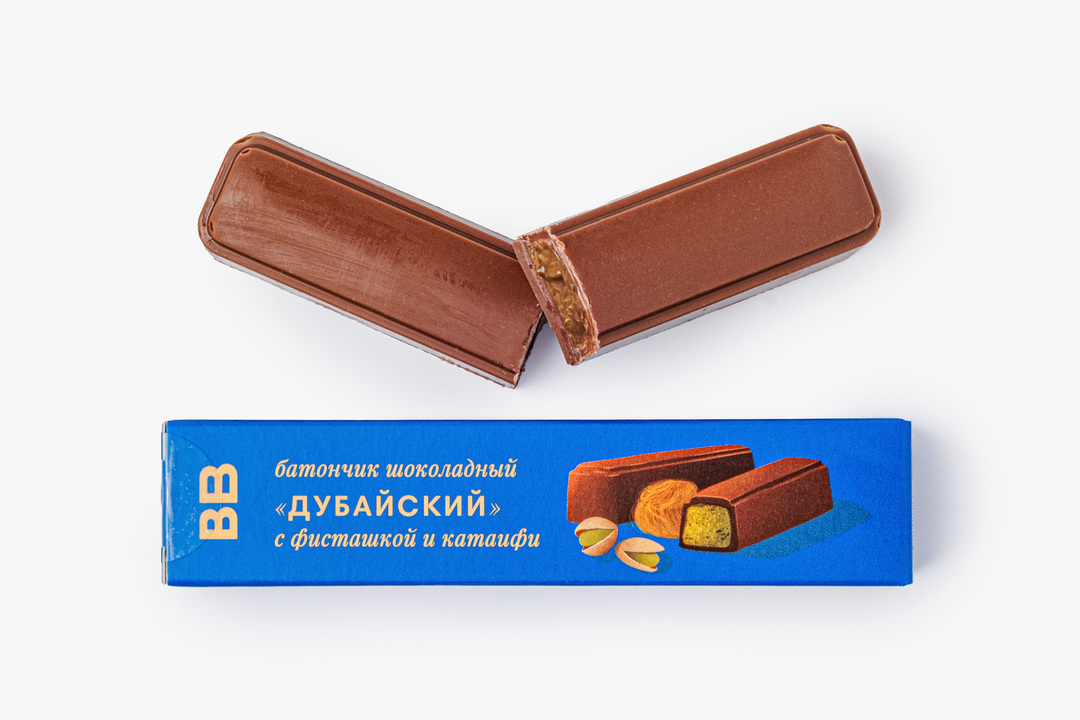 

Батончик шоколадный ВкусВилл Дубайский с фисташкой и катаифи 40 г