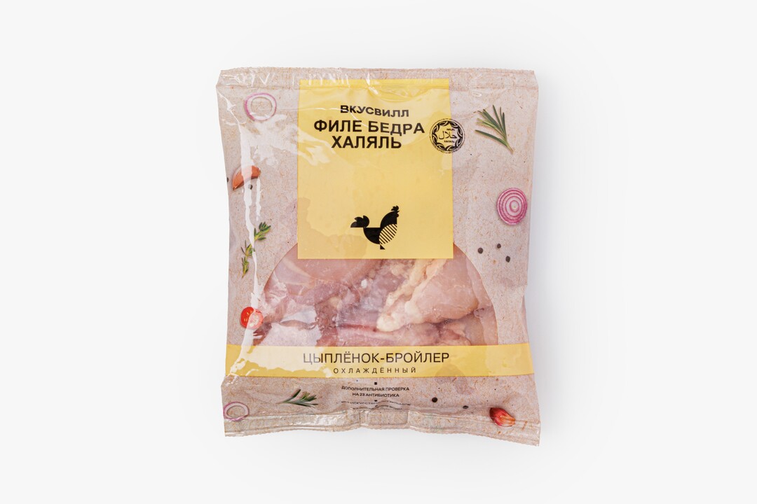 

Филе бедра куриное ВкусВилл бескостное Халяль вес