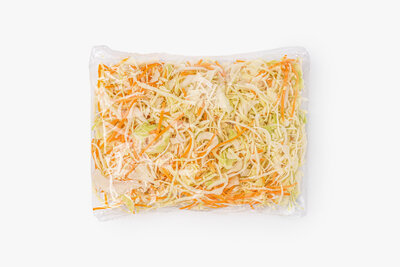 Микс из капусты белокочанной и моркови ВкусВилл нарезка, 250 г