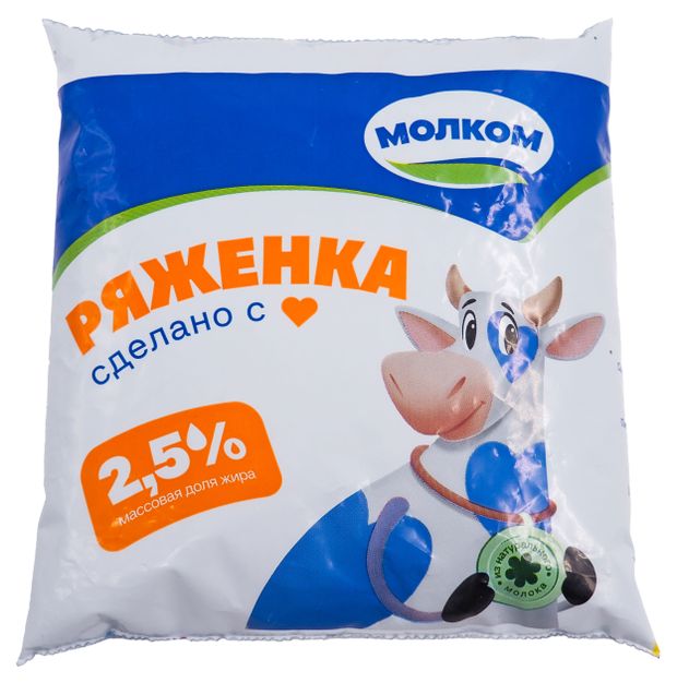 

Ряженка МолкоМ 2.5% 500 г