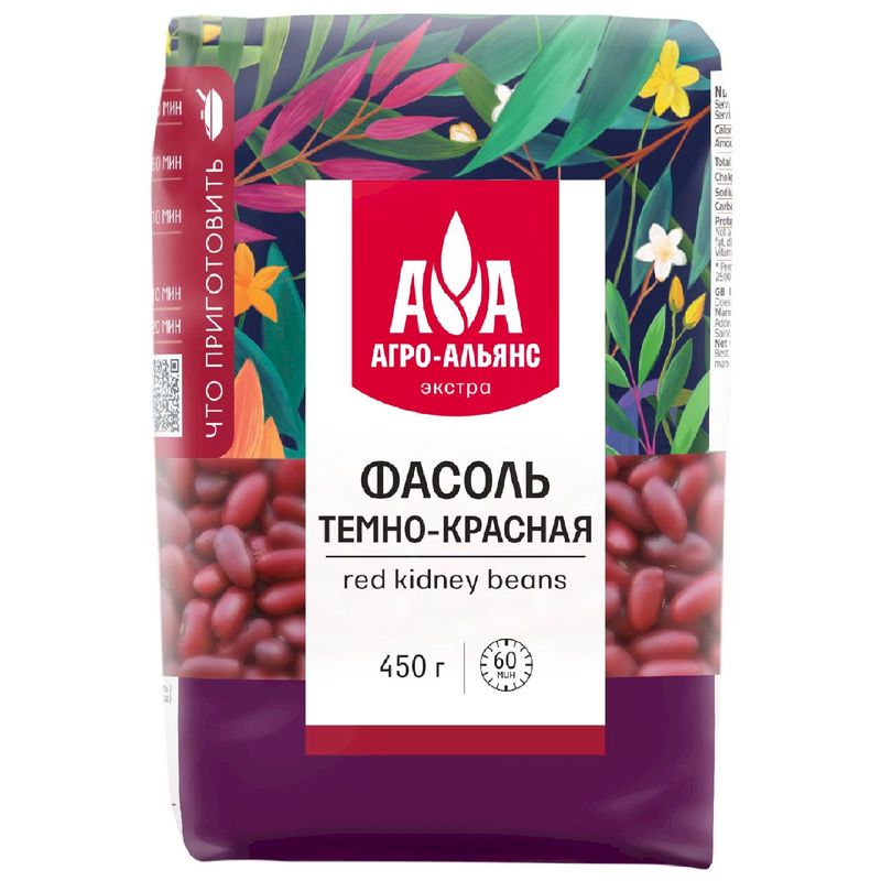 

Фасоль Агро-Альянс Экстра темно-красная 450 г