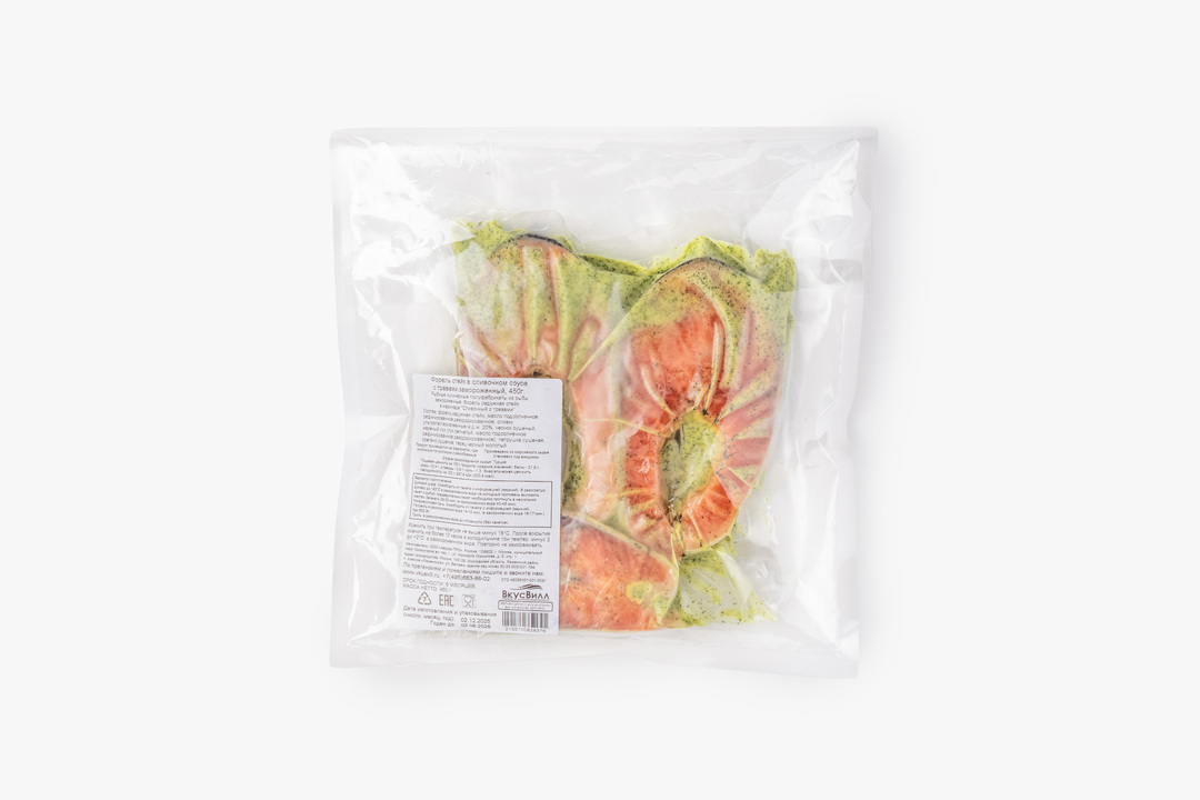 

Форель стейк в сливочном соусе с травами 450 г