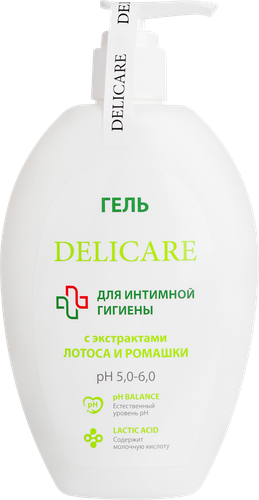 

Гель для интимной гигиены Delicare с экстрактами лотоса и ромашки 300 мл
