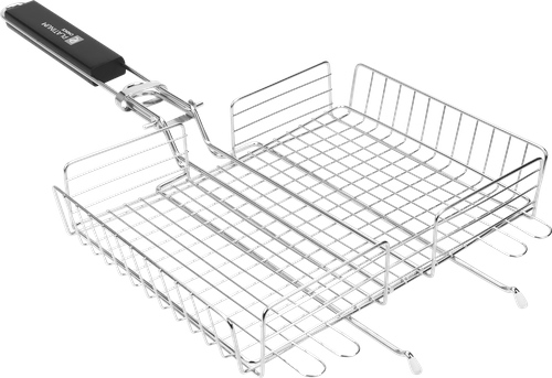 

Решетка-гриль PLATINUM CHOICE 24х31(64)х6см объемная усиленная со съемной ручкой, нержавеющая сталь, дерево, Арт. 11100002