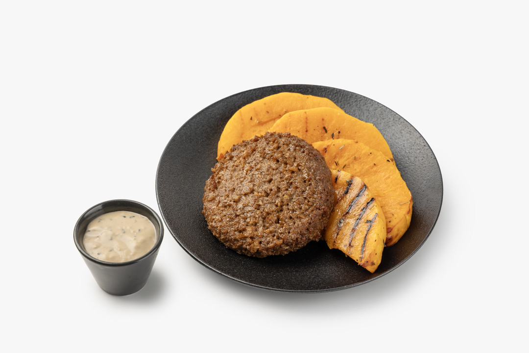 

Растительная котлета ВкусВилл со стейком из тыквы и кунжутным соусом 320 г