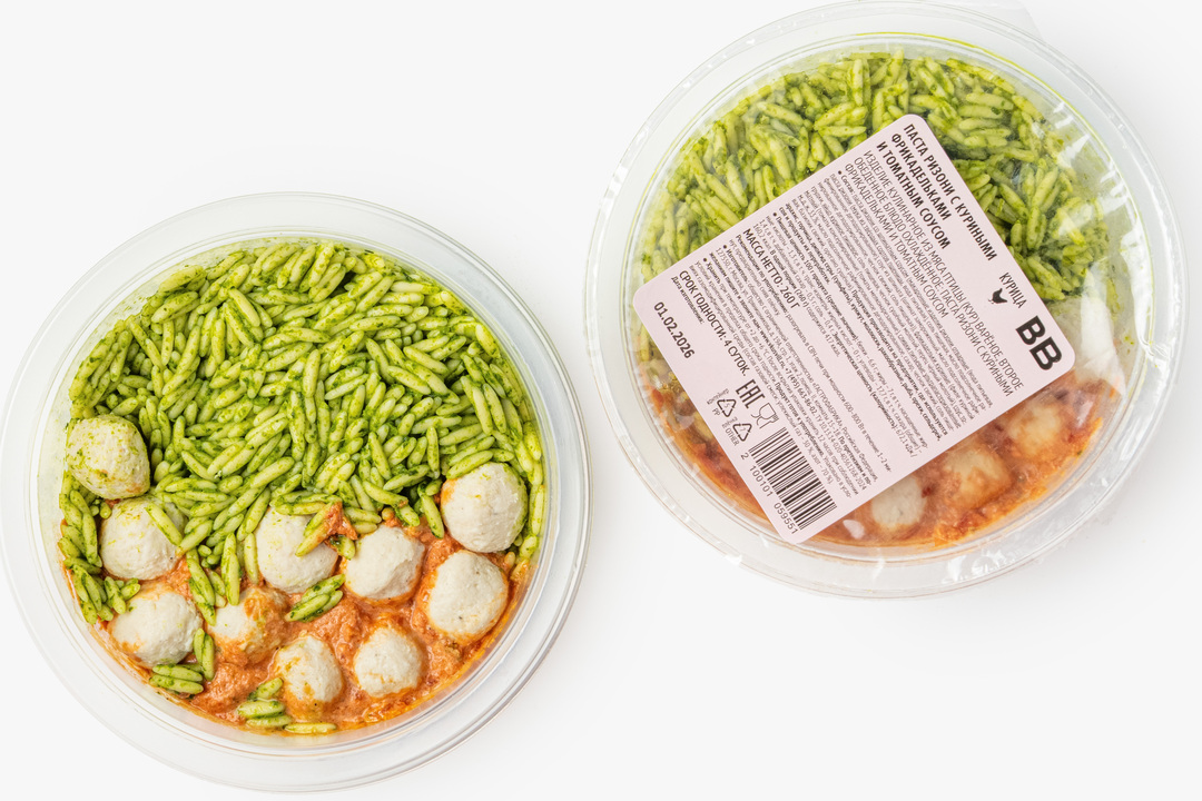 

Паста ВкусВилл Ризони с куриными фрикадельками и томатным соусом 260 г