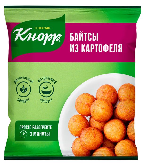 

Байтсы из картофеля Кнорр жареные замороженные 400 г