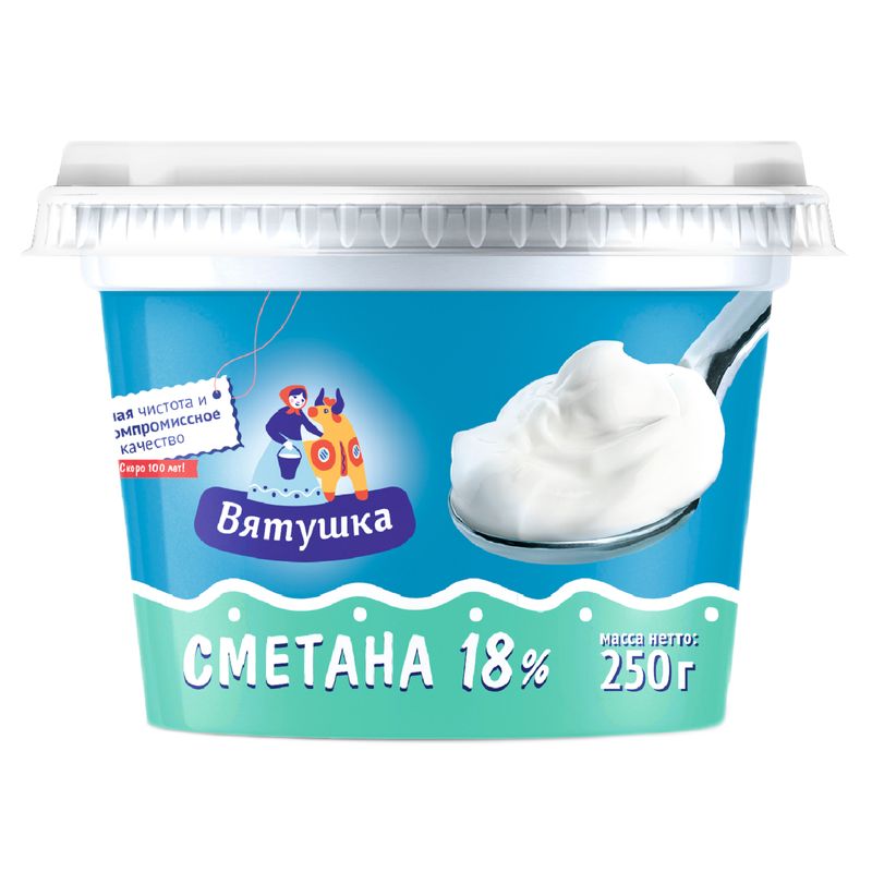 

Сметана Вятушка 18%, 250 г