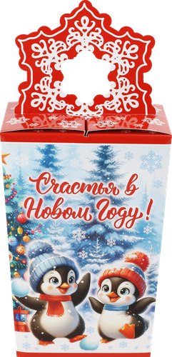 

Новогодний подарок КФ Пермская Снежинка Пингвинята ассортимент конфет 138 г
