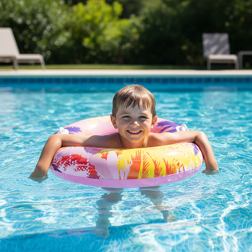 

Круг надувной Actiwell Aqua Тропики с ручками 100 см, дизайн в ассортименте