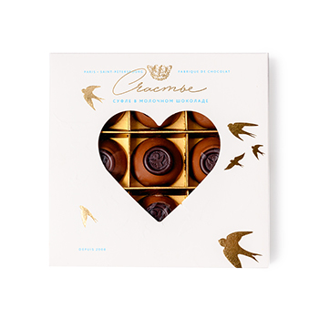 

Суфле Фабрика Счастья Счастье карамель морская соль бретонское сабле молочный шоколад 9 шт. 180 г