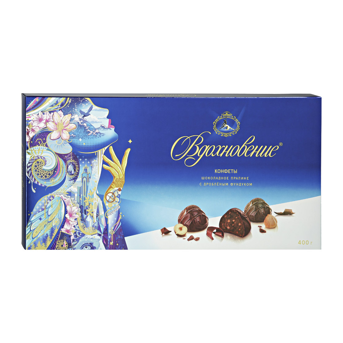 

Набор конфет Вдохновение Шоколадное пралине с дроблёным фундуком 400 г дизайн упаковки в ассортименте