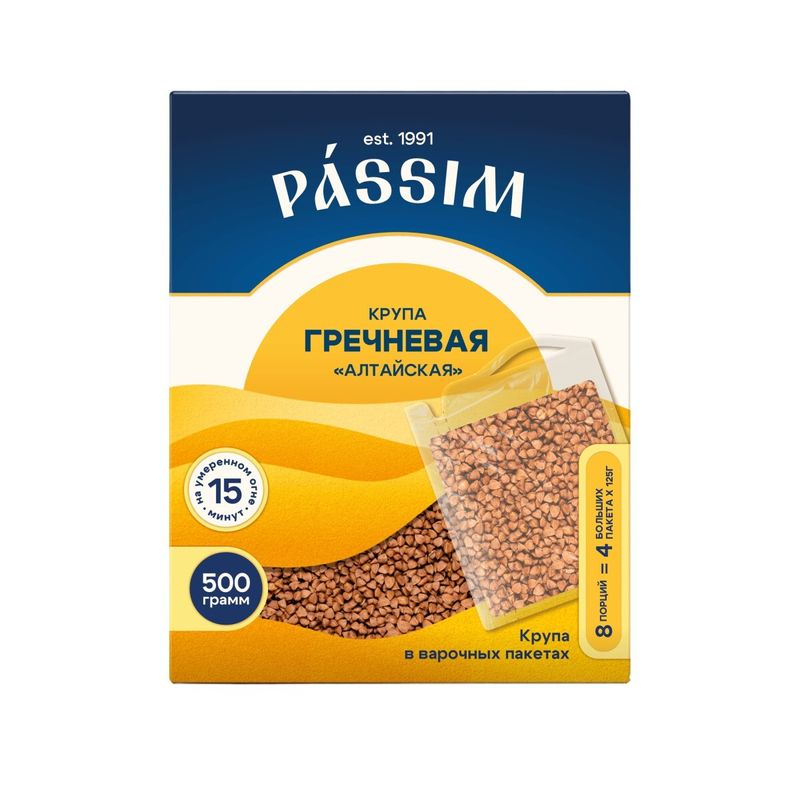 

Крупа Passim Алтайская гречневая 4 шт. x 125 г