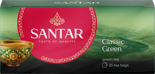 

Чай зеленый Santar Classic Green 25 пакетиков 70 г