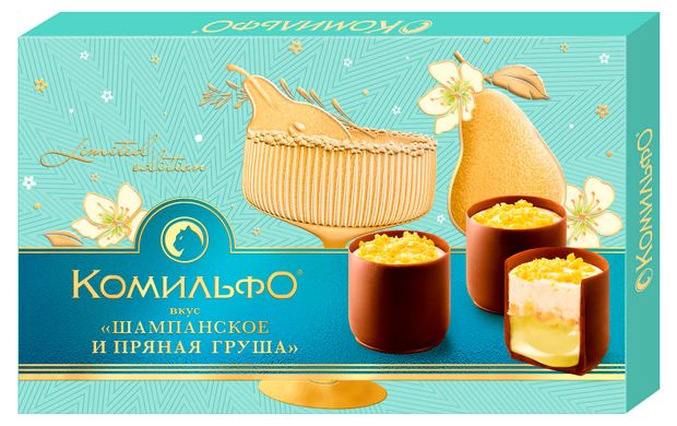 

Конфеты шоколадные Комильфо Шампанское и пряная груша 116 г