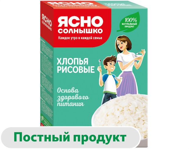 

Хлопья рисовые Ясно Солнышко 375 г