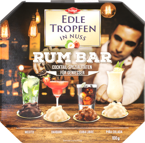 

Конфеты шоколадные Edle Tropfen In Nuss Rum Bar 100 г