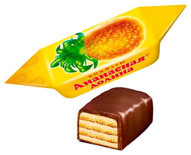 

Конфета Славянка Ананасная долина вафельная вес