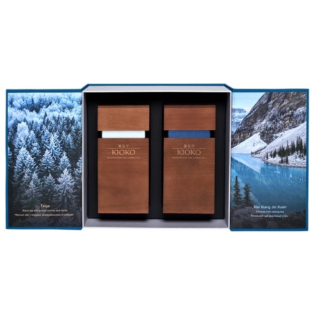 

Набор чая Kioko Wood Essence Divine черного и молочного улуна 200 г