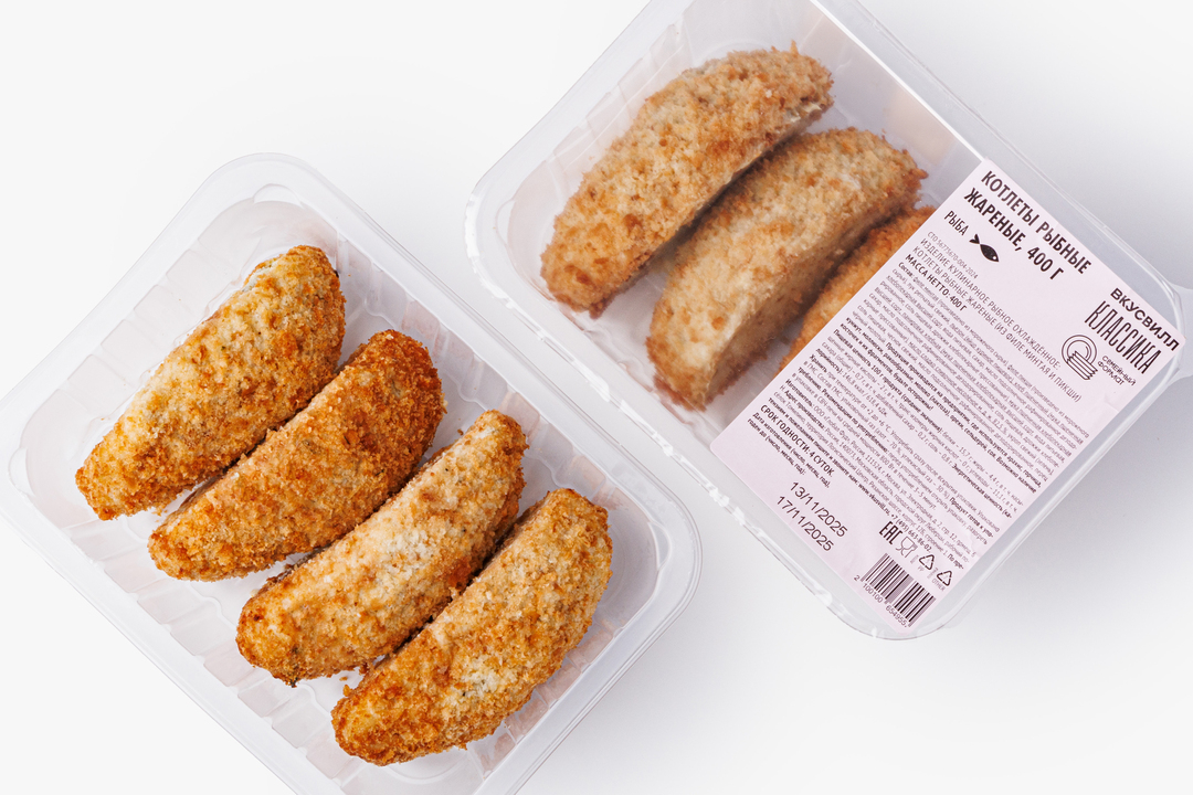 

Котлеты рыбные жареные 400 г