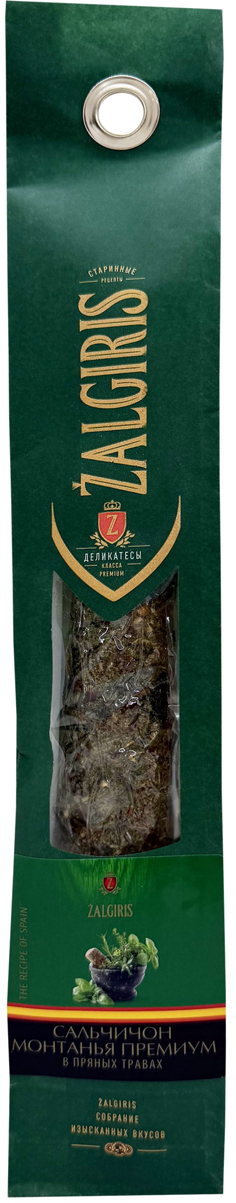 

Колбаса сыровяленая Zalgiris Сальчичон Монтанья Премиум из утки в пряных травах 110 г
