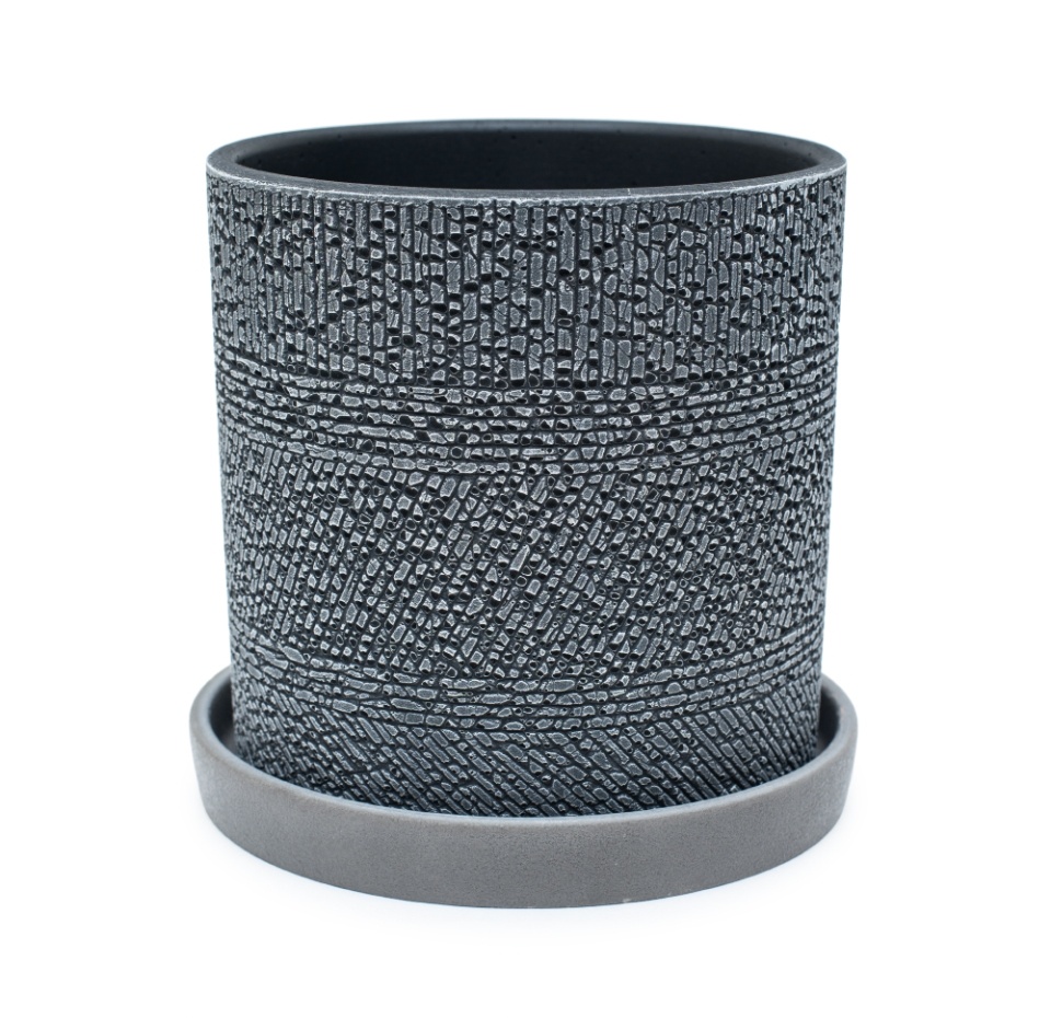 

Кашпо Деним цилиндр тёмно-серый № 2