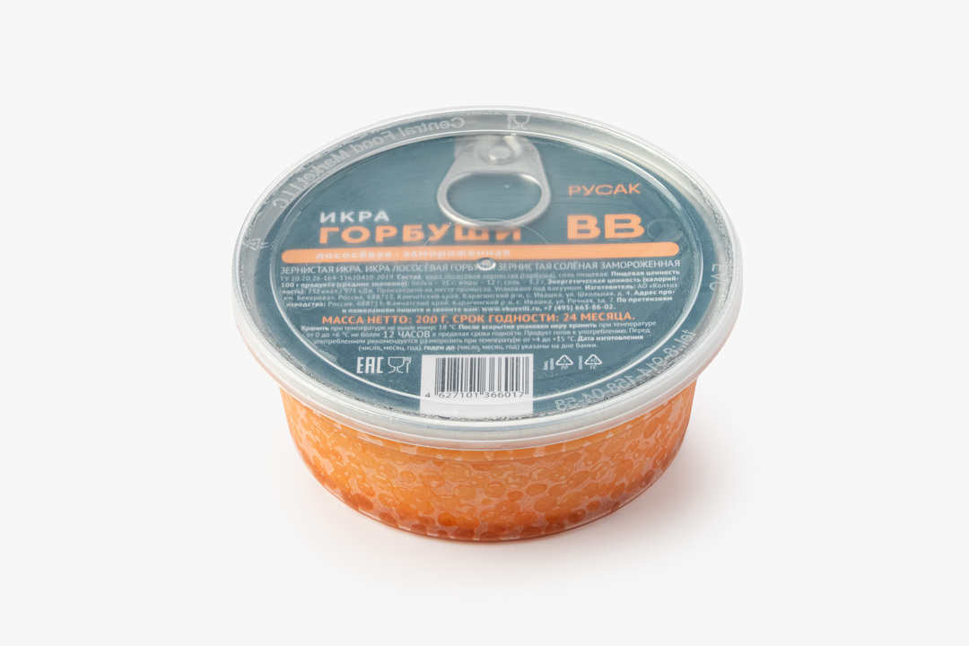 

Икра лососевая горбуши замороженная, 200г