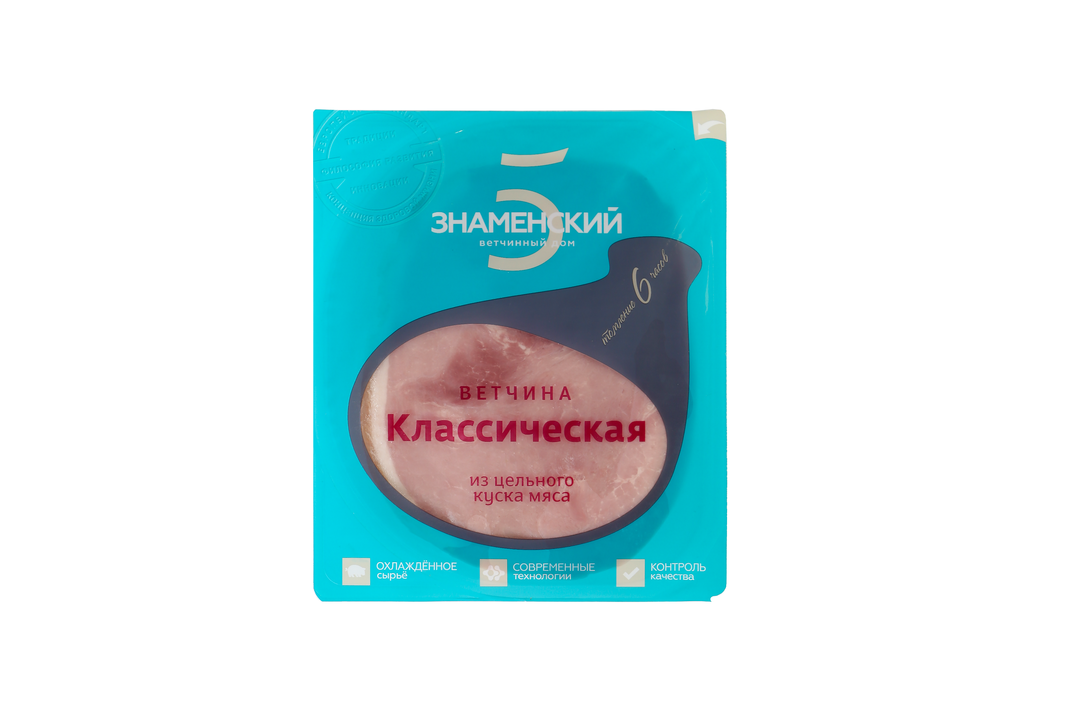 

Ветчина варёная Знаменские деликатесы Классическая категории В 250 г