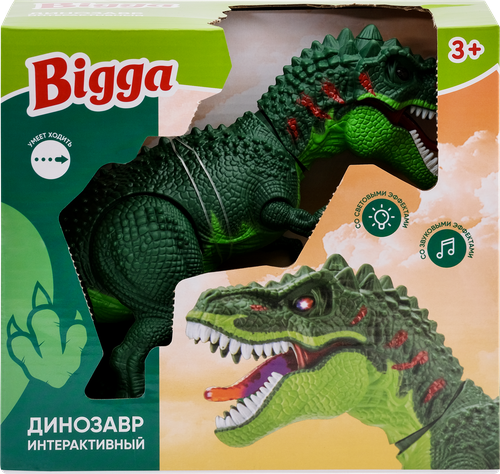 

Игрушка Bigga Динозавр интерактивный со световыми и звуковыми эффектами