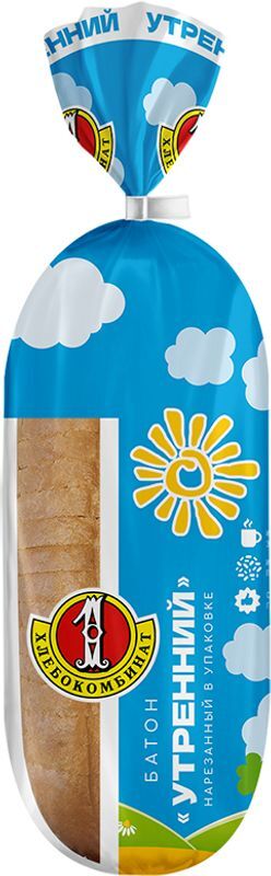 

Батон Утренний Первый хлебокомбинат нарезка 270 г
