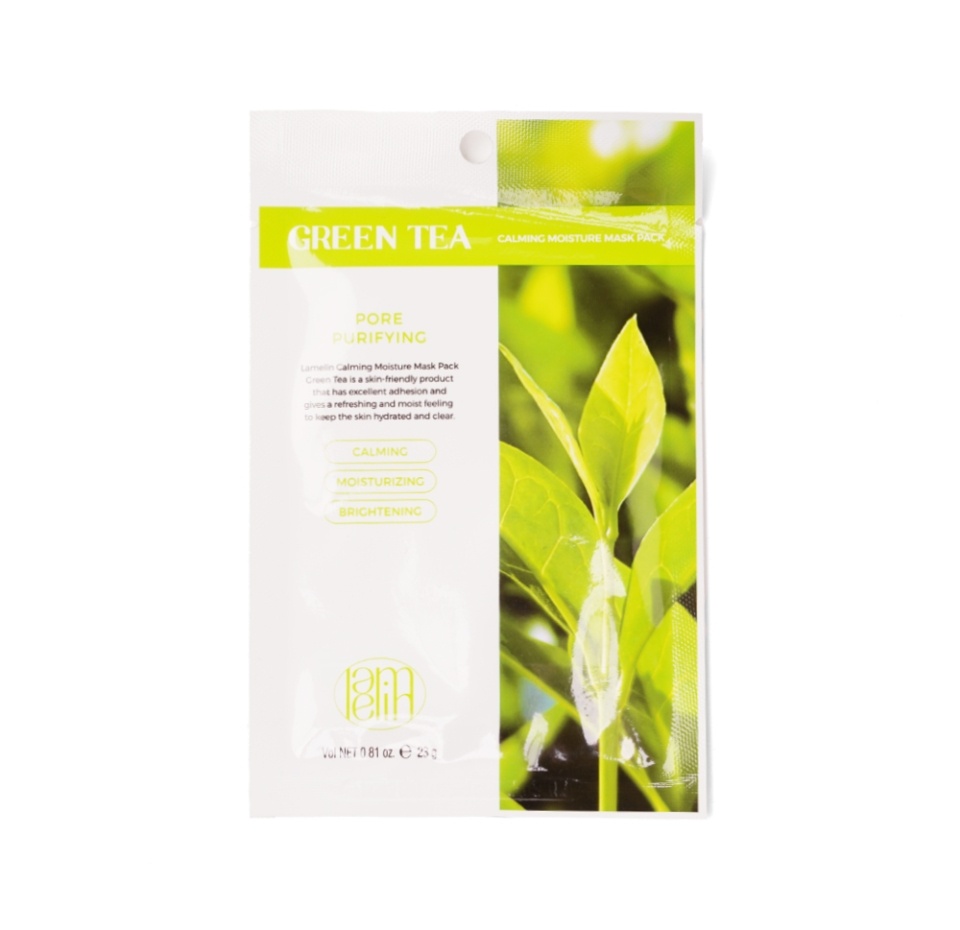 

Маска для лица Lamelin тканевая увлажняющая с зелёным чаем 23 г