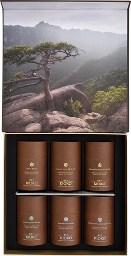 

Подарочный набор Kioko Kaze Matsu чёрного, зелёного чая и улуна 6х15 г