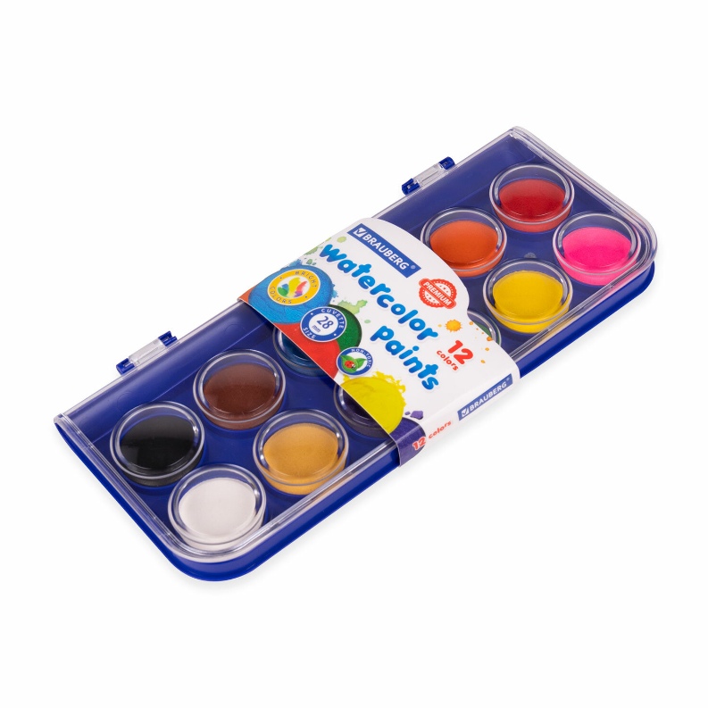 

Акварель Brauberg Premium 12 цветов