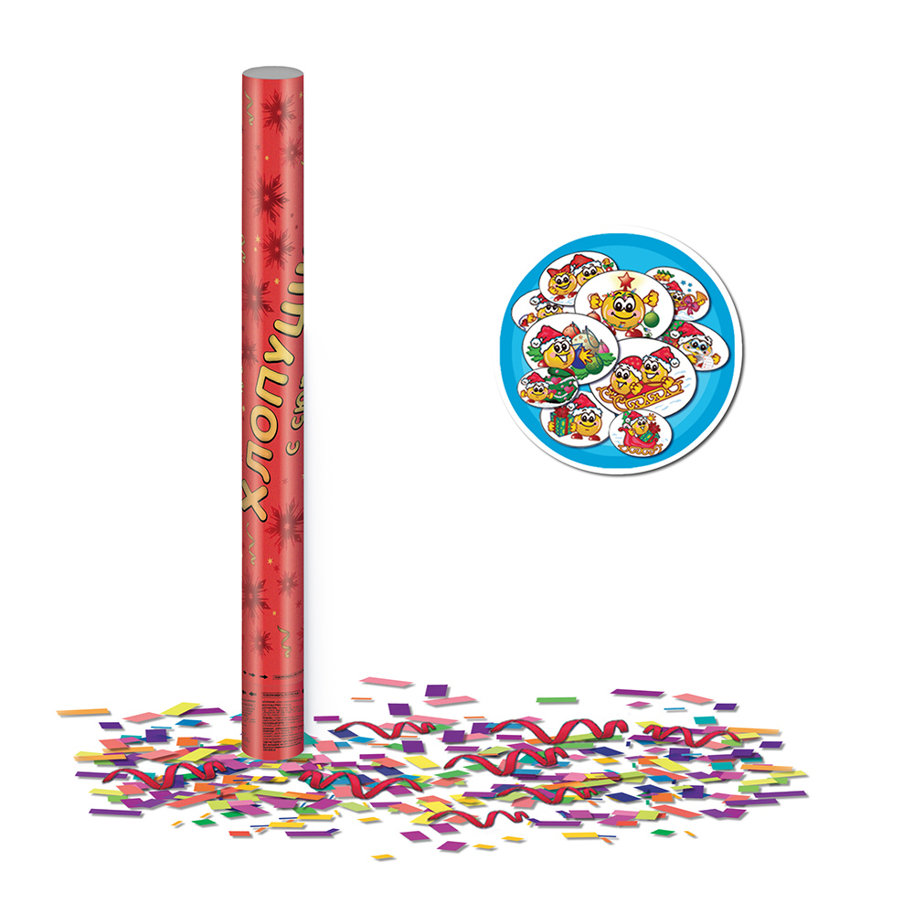 

Хлопушка пневматическая с сюрпризом 60 см 1 шт